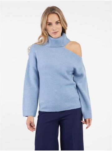 Rollkragenpullover in Hellblau