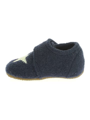 Wollen pantoffels "Sterren" donkerblauw