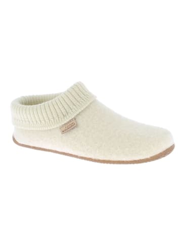Wollen pantoffels crème