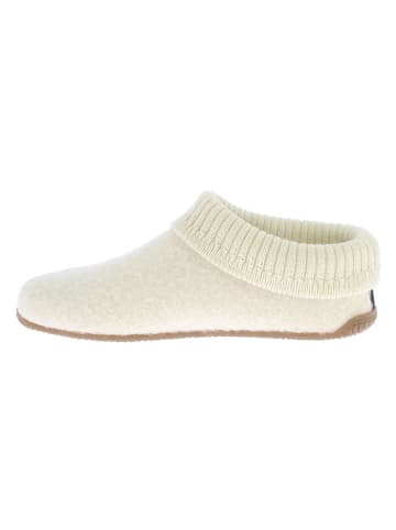 Wollen pantoffels crème