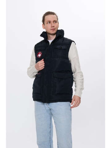 Doorgestikte bodywarmer zwart