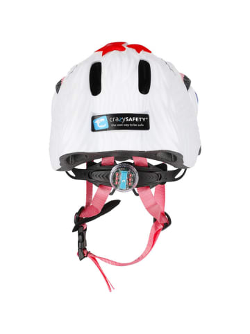Fahrradhelm in Weiß/ Rosa