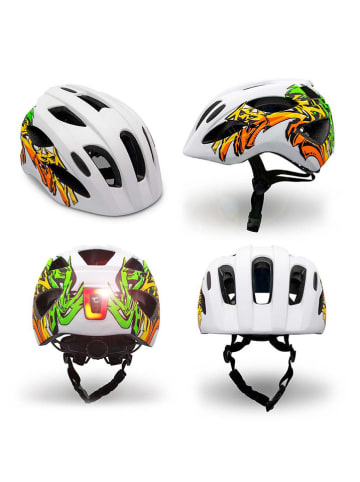 Fahrradhelm "Grafitti" in Weiß