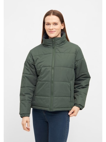 Omkeerbare regenjas groen/donkerblauw