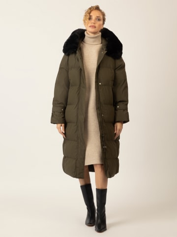 Wintermantel in Khaki