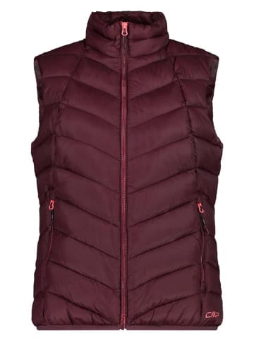 Doorgestikte bodywarmer bordeaux