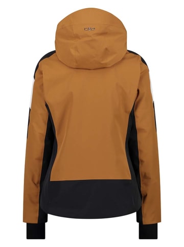Ski-/snowboardjas lichtbruin/zwart