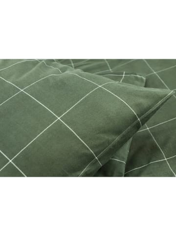 Flanell-Bettwäscheset "Check" in Grün