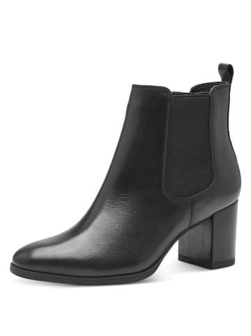 Leder-Stiefeletten in Schwarz