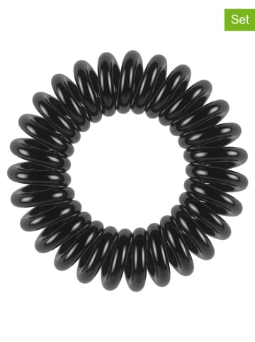 2er-Set: Spiral-Haarbänder in Schwarz - á 3 Stück