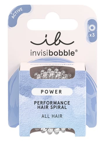 2-delige set: spiraal haarbandjes "Power" transparent - 3 stuks