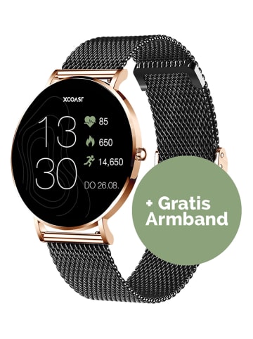 Smartwatch "Siona 2" in Schwarz/ Roségold
