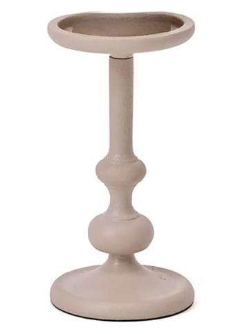 Kerzenständer "Kobe" in Beige - (H)20 x Ø 10,5 cm 