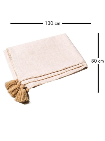 Tagesdecke "Zola" in Creme - (L)130 x (B)80 cm
