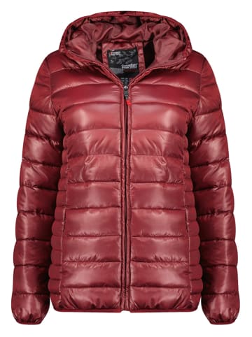 Doorgestikte jas "Colombiana" rood