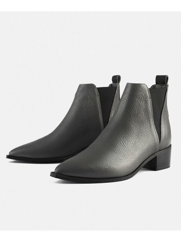 Leder-Chelsea-Boots "Northern Star" in Grau