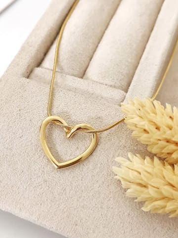 Vergulde ketting met hanger - (L)42 cm