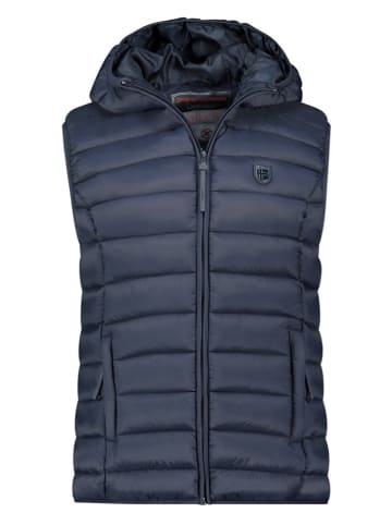 Doorgestikte bodywarmer "Vatikolor" donkerblauw