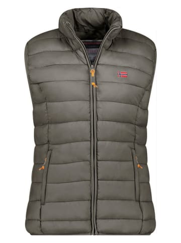 Doorgestikte bodywarmer "Vatikolor" kaki