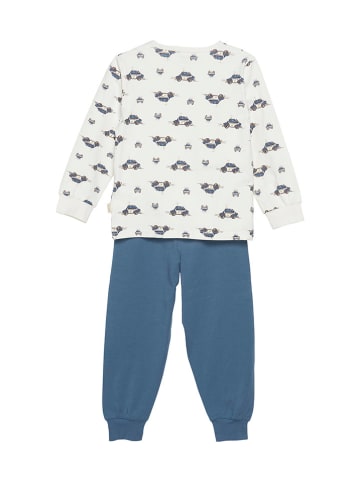 Pyjama in Weiß/ Blau