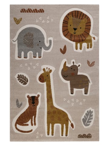 Kurzflor-Teppich "Nala & Friends" in Beige/ Hellbraun