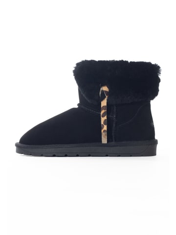 Leder-Winterboots "Litha" in Schwarz