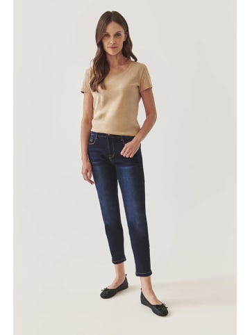 Spijkerbroek "Saro 1" - slim fit - donkerblauw