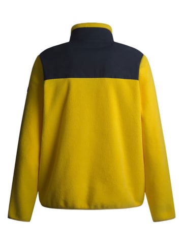 Fleecejacke in Gelb/ Dunkelblau