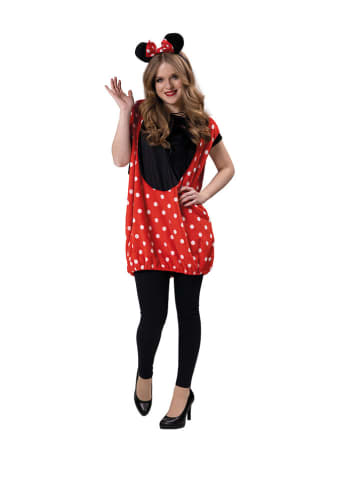 2tlg. Kostüm "Mausi Mimmi" in Rot/ Schwarz