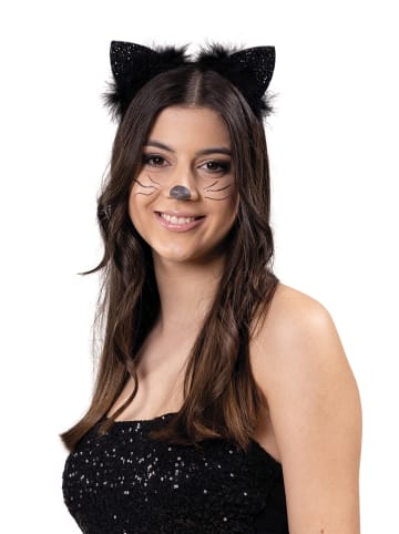 Haarreif "Katze" in Schwarz