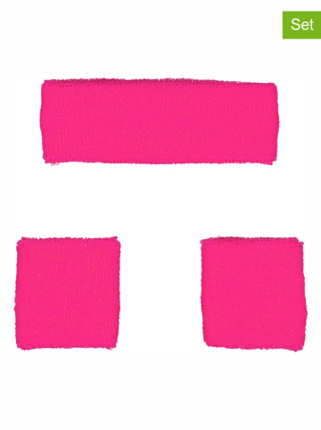 3-delige set: zweetbandjes roze