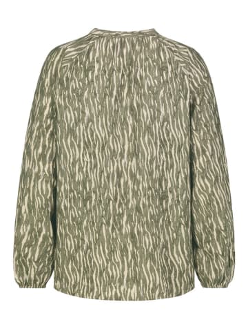 Blouse kaki/crème