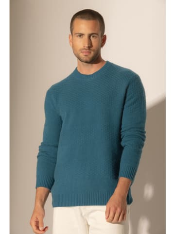 Kaszmirowy sweter "Aidan" w kolorze turkusowym