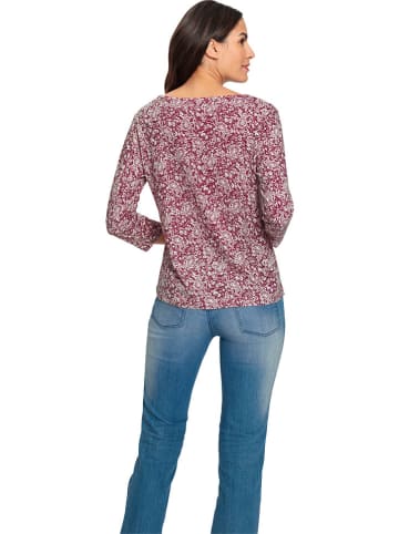 Longsleeve in Lila/ Weiß