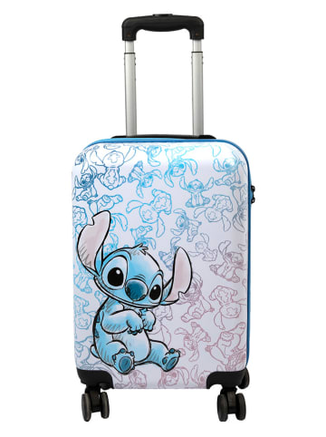 Hardcase-Trolley "Lilo & Stitch" in Blau/ Creme - (B)34 x (H)54 x (T)22 cm