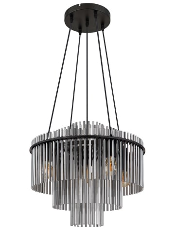 Hängeleuchte "Gorley" in Silber/ Schwarz - Ø 50 cm