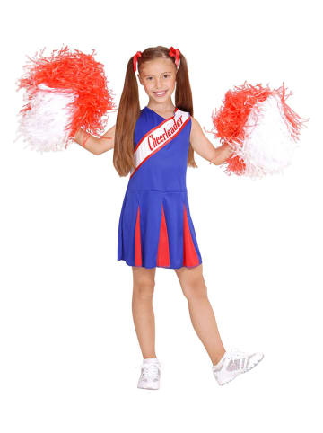 Kostuumjurk "Cheerleader" blauw/rood