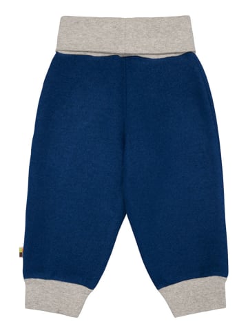Woll-Sweathose in Dunkelblau/ Grau