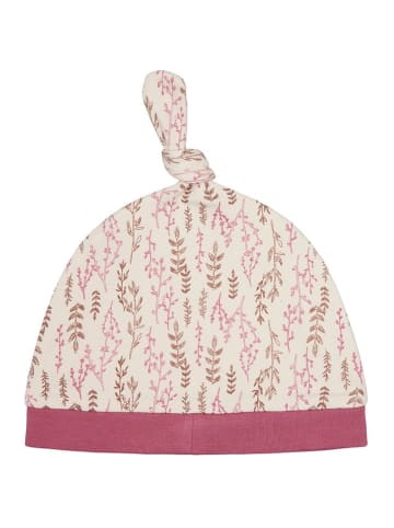 Beanie beige/rood