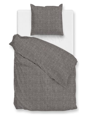 Flanell-Bettwäsche-Set in Grau