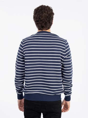 Sweatshirt in Dunkelblau/ Weiß