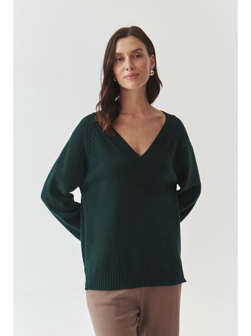 Sweter w kolorze ciemnozielonym