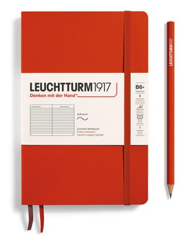Liniertres Notizbuch in Rot - B6+