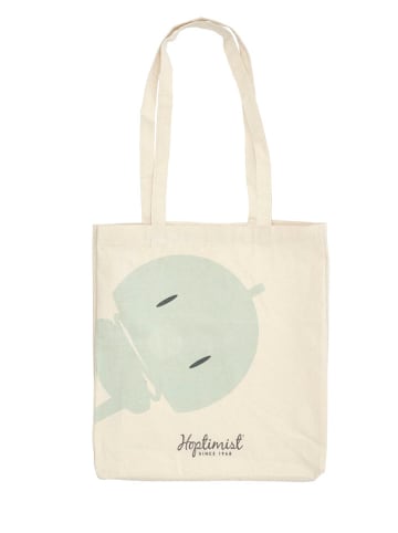 Shopper in Creme/ Hellblau - (B)40 x (H)46 cm