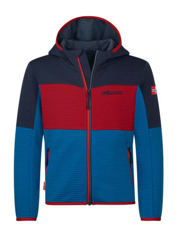 Fleecejacke "Sogndal" in Dunkelblau/ Rot