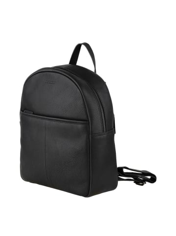 Leder-Rucksack in Schwarz - (B)27 x (H)31 x (T)11 cm