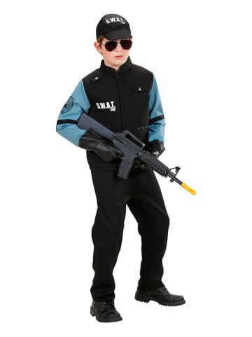 3-delig kostuum "S.W.A.T." zwart