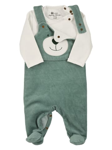 2tlg. Outfit "Ben" in Grün/ Creme