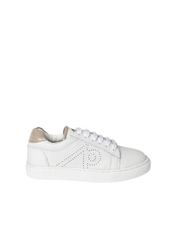 Skórzane sneakersy w kolorze białym