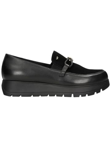 Leder-Slipper in Schwarz